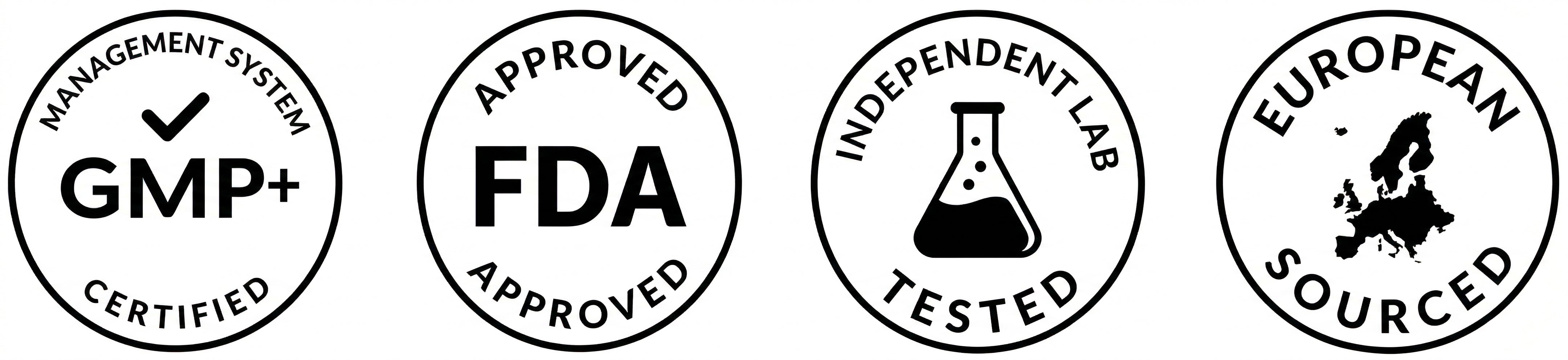 Iconos de verificación y calidad de fabricación