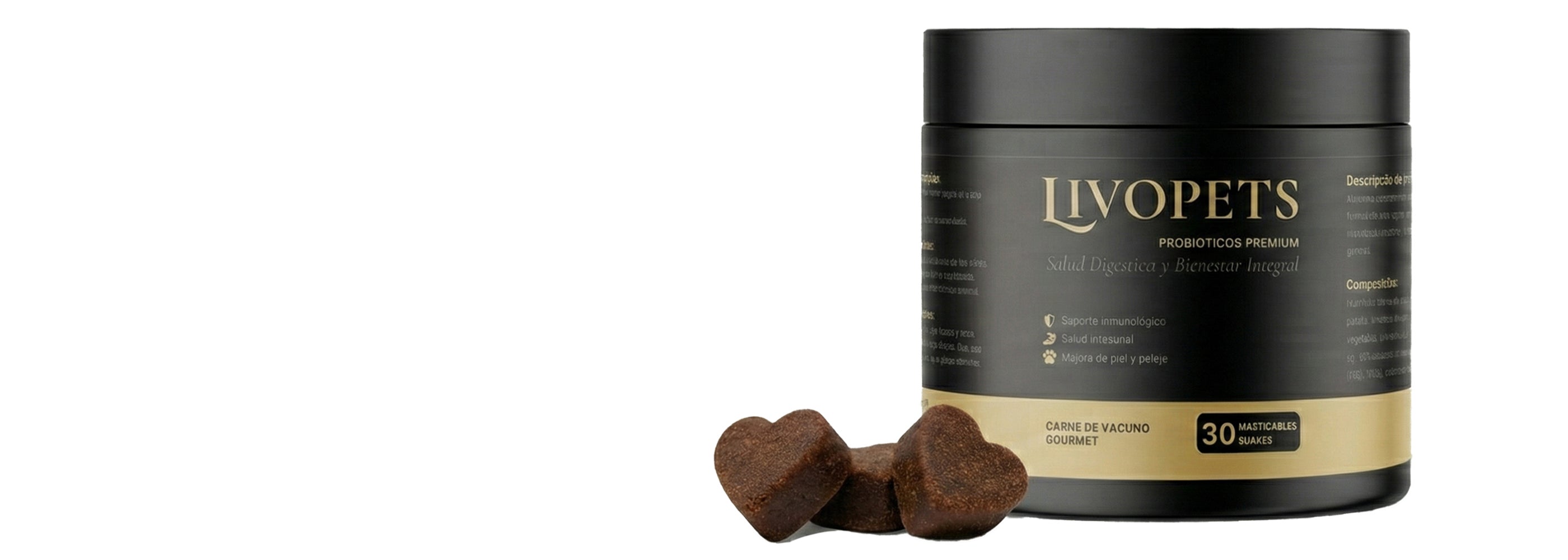 Portada banner web marca premium para perros Livopets