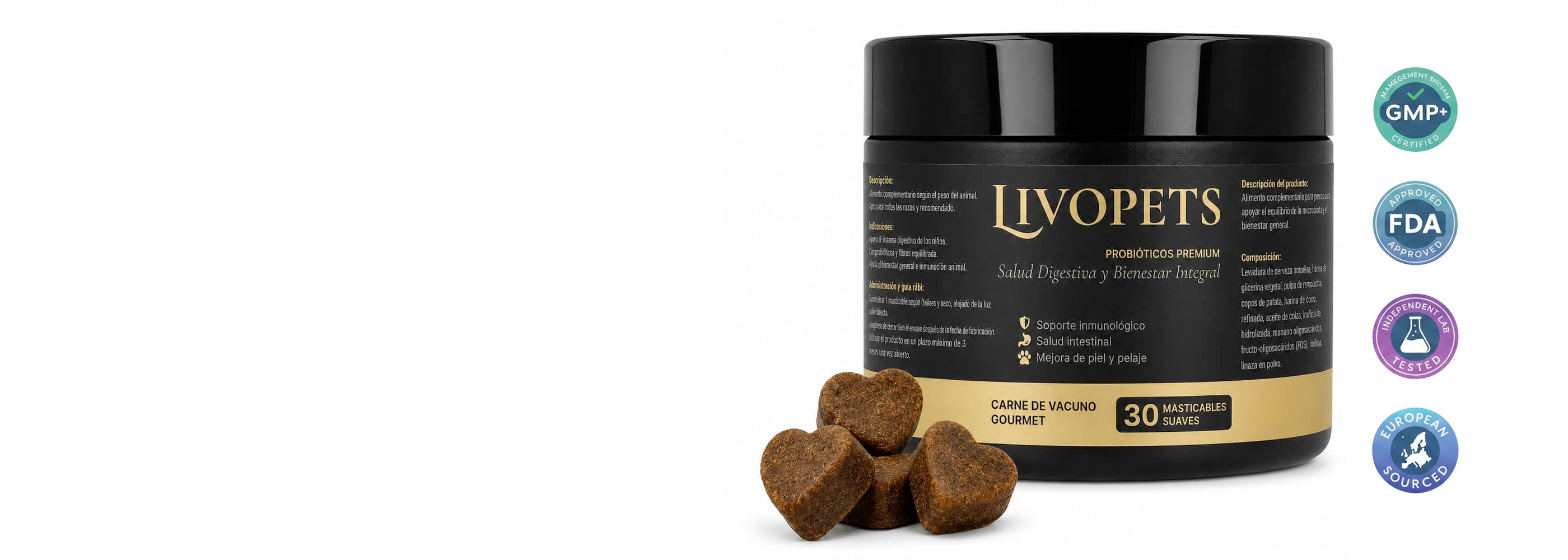 Portada ordenador Probióticos para perros Premium Livopets